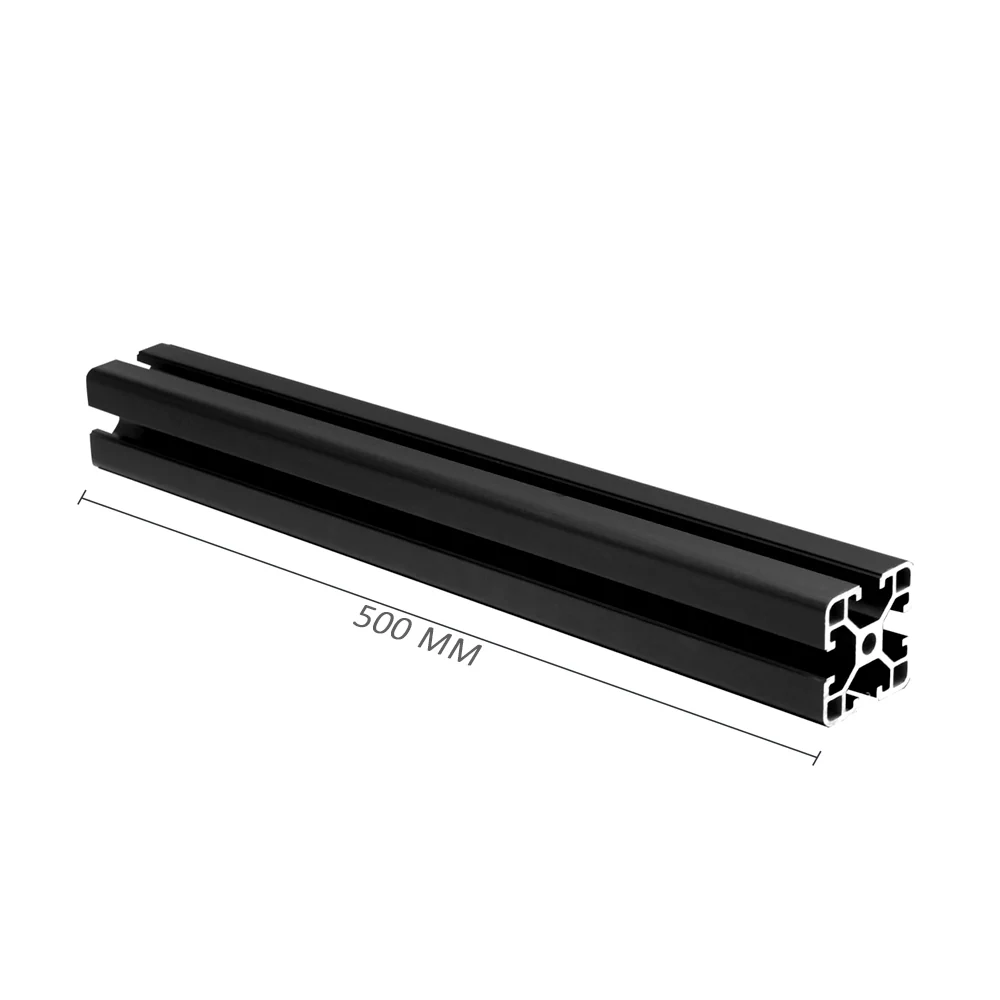 Aluminium Profile 40x40x500mm | Black - Image 2