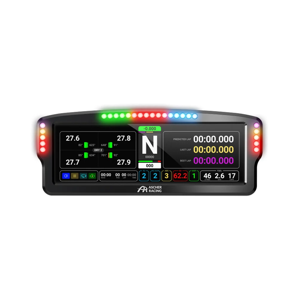 Ascher Racing 8" Dashboard | Official SimHub Integrated Touch Screen