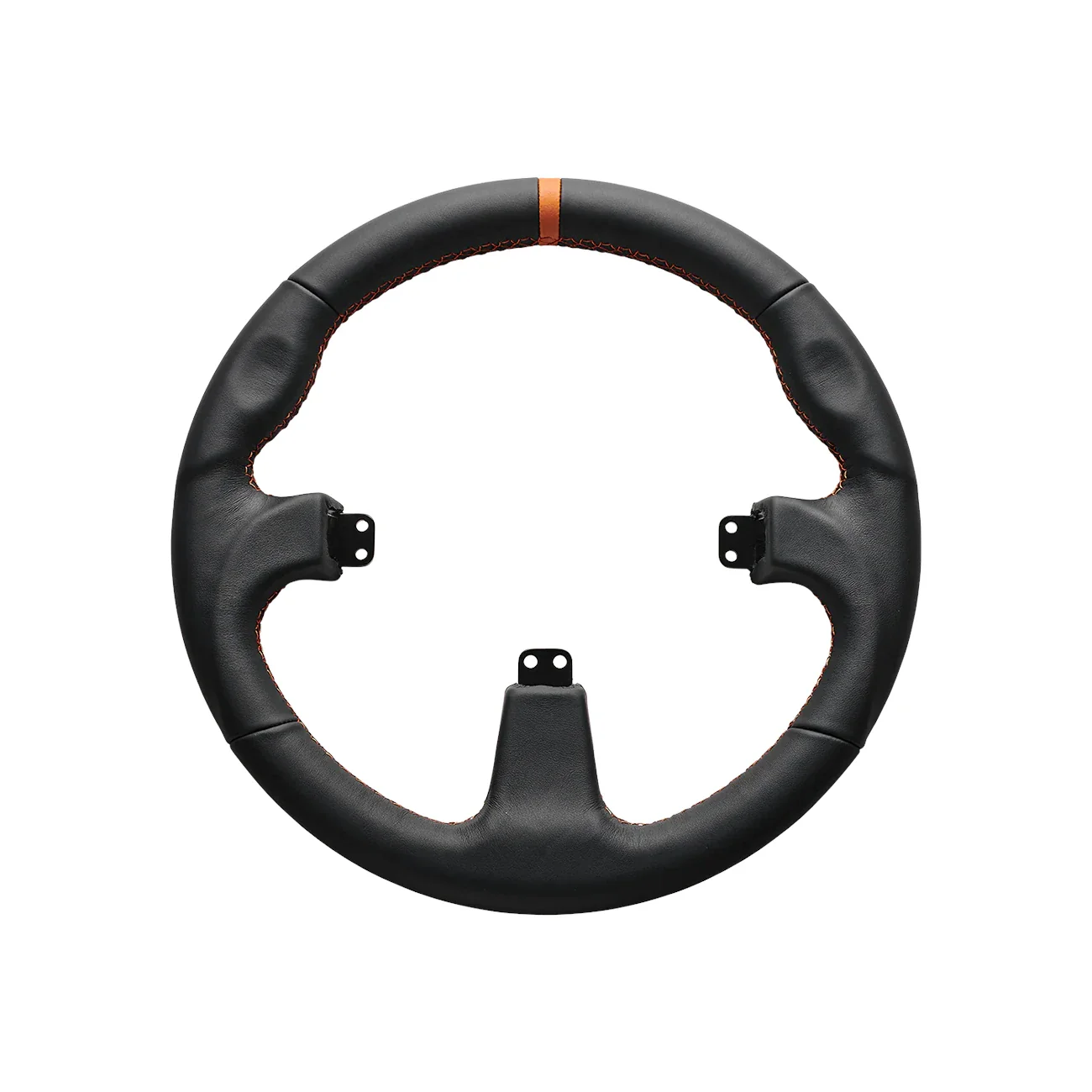 Asetek Round Black Leather Wheel Rim