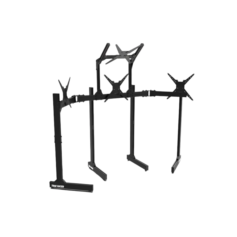 Trak Racer Freestanding Quad (4) Monitor Stand with Extra Leg Supports
