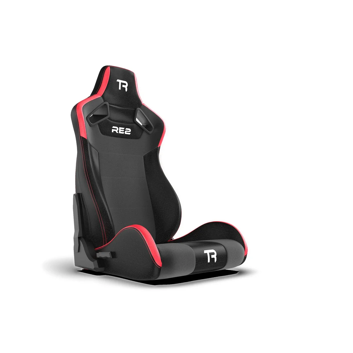 Trak Racer RE2 Recliner Sim Racing Seat | Black & Red Alcantara