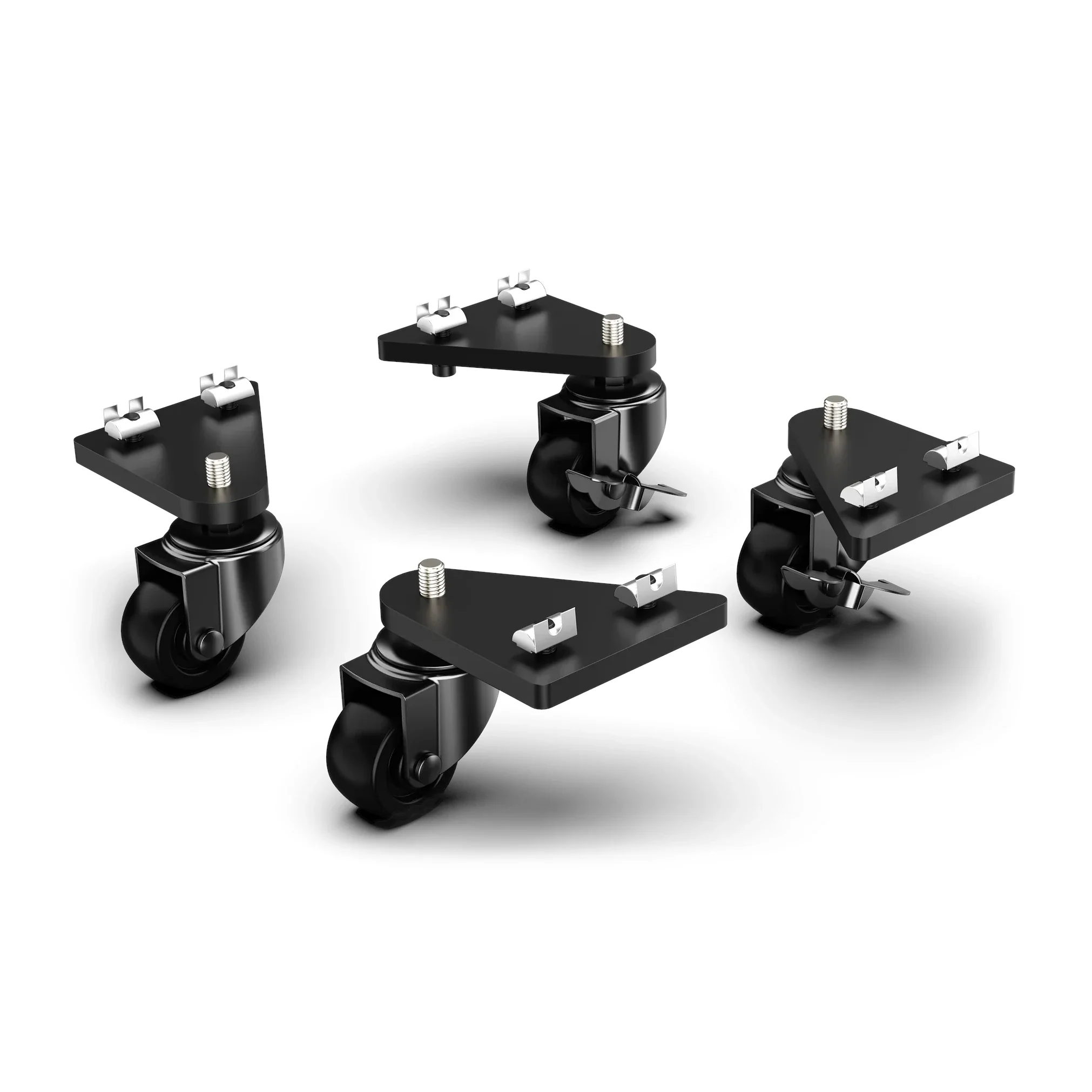 Trak Racer Universal Caster Wheels with Brake & Mounting Brackets