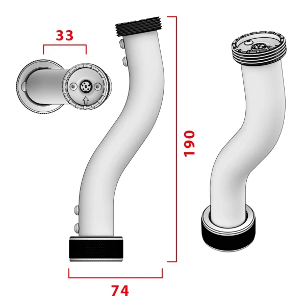 Virpil VPC Flightstick Extension 200mm - Image 3