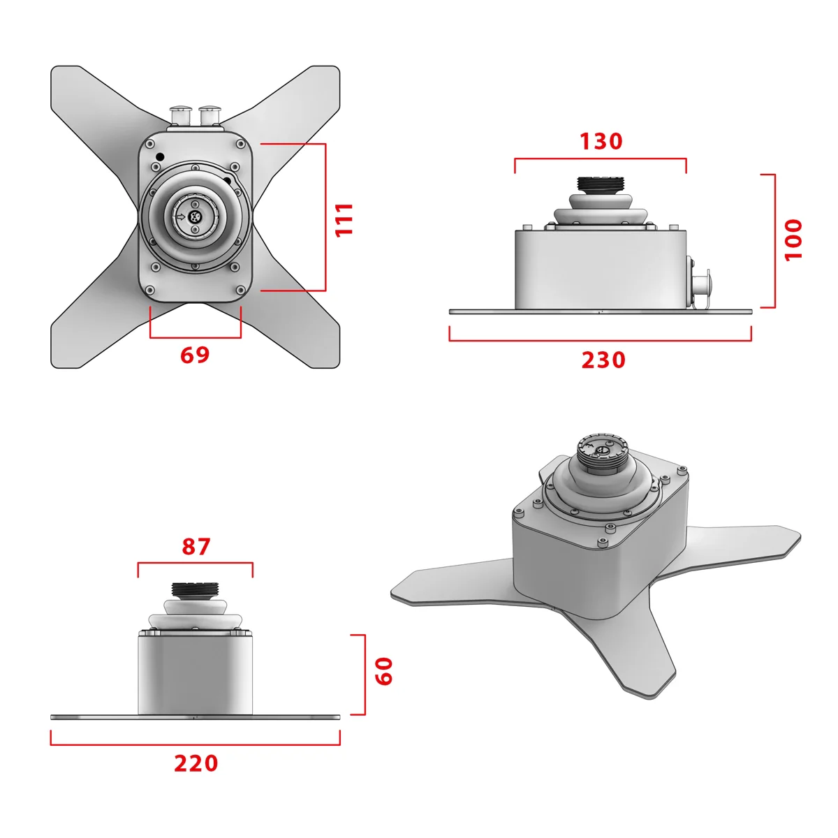 Virpil WarBRD-D Base | Dual-Cam Flightstick Base - Image 7
